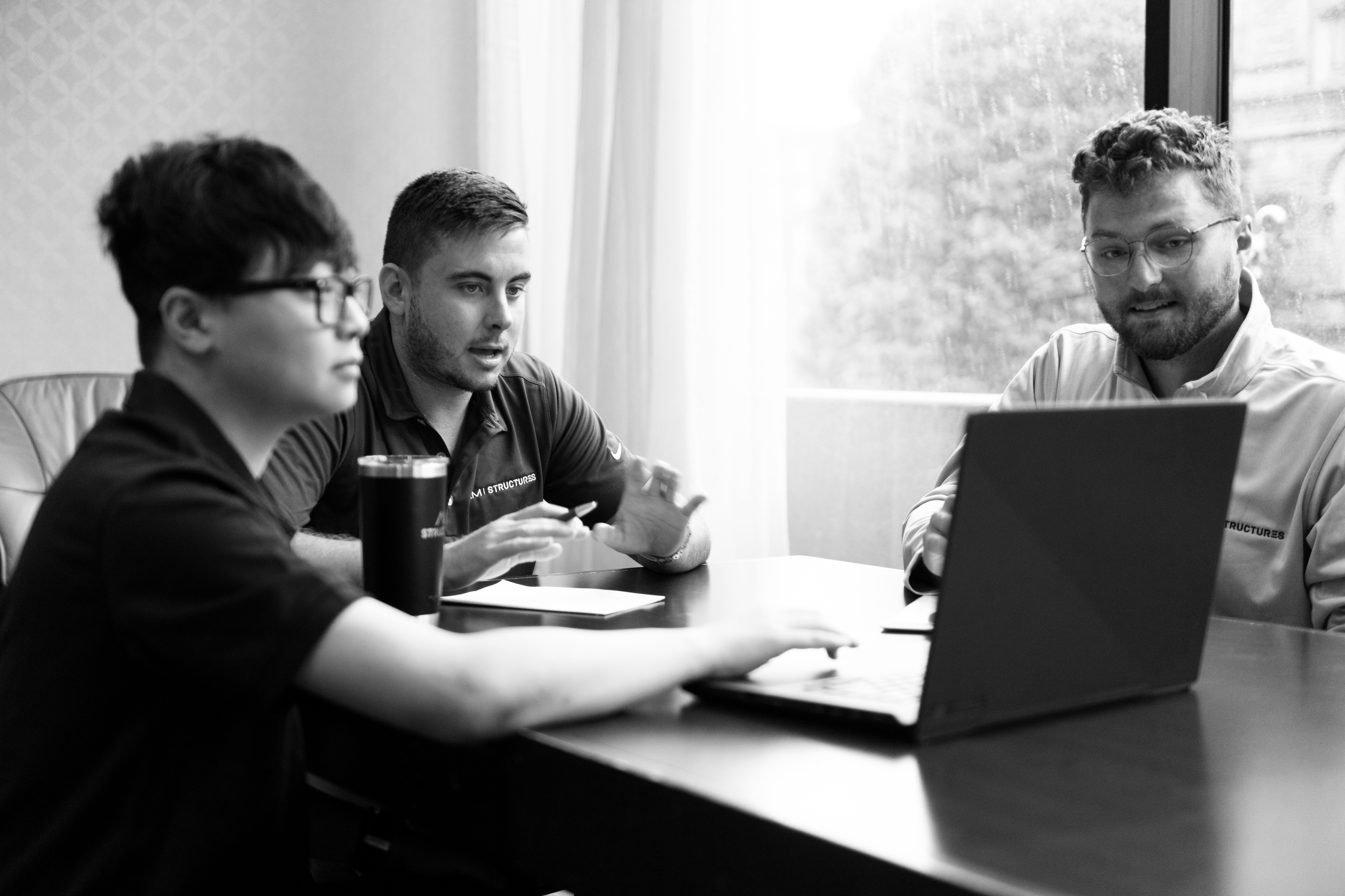 The team at AM Structures working to deliver excellent engineering services